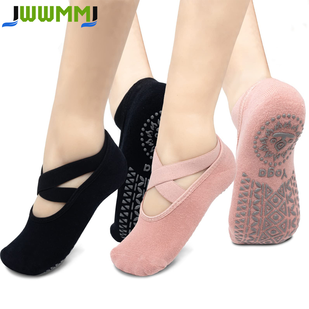 女性用ヨガソックス1組、滑り止めグリップとストラップ付き、ピ - Pilate Yoga Workout のレビューと価格