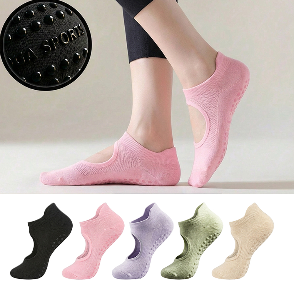 2/12PC バックレスノンスリップフィットネスピラティスソ - Medias Para Pilates Y Yoga のレビューと価格